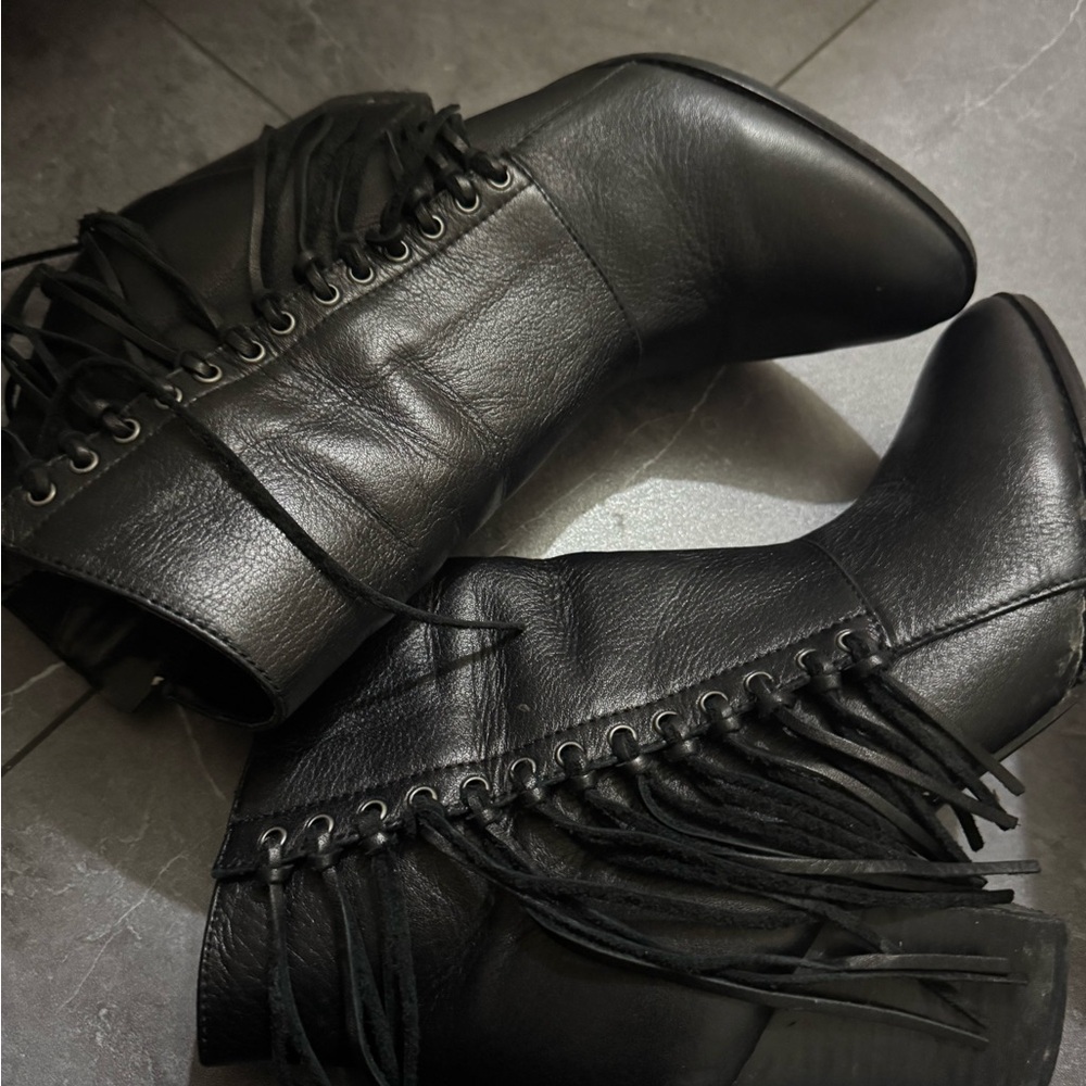 Aldo Fringe Linsey Bootie Black - Picture 5 of 10